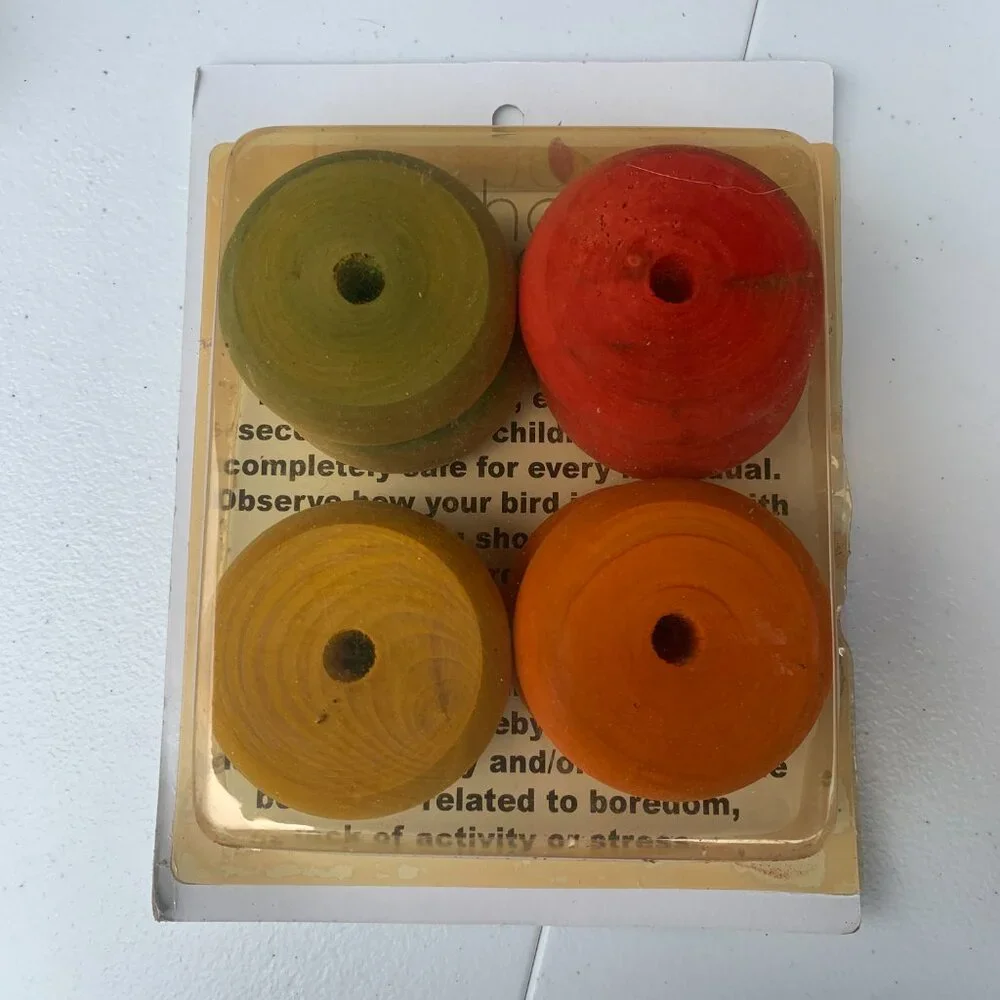 BIRD SUPPLIES - 6pc lot PARROT MACCAW, cage toys, ropes, blocks, replacememt DYI